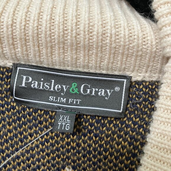 NWT Paisley & Gray Sweater Womens XL Knit Geometric Pullover Mock Neck L/S - Picture 5 of 11